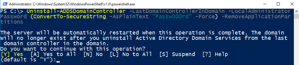 Demoting the last Active Directory Domain Controller with PowerShell ...