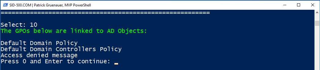 AD Overview Graphical Tool: Active Directory Domain Services Section ...