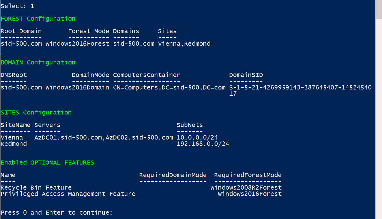 Active Directory Domain Services Section (Version 1.1) – SID-500.COM