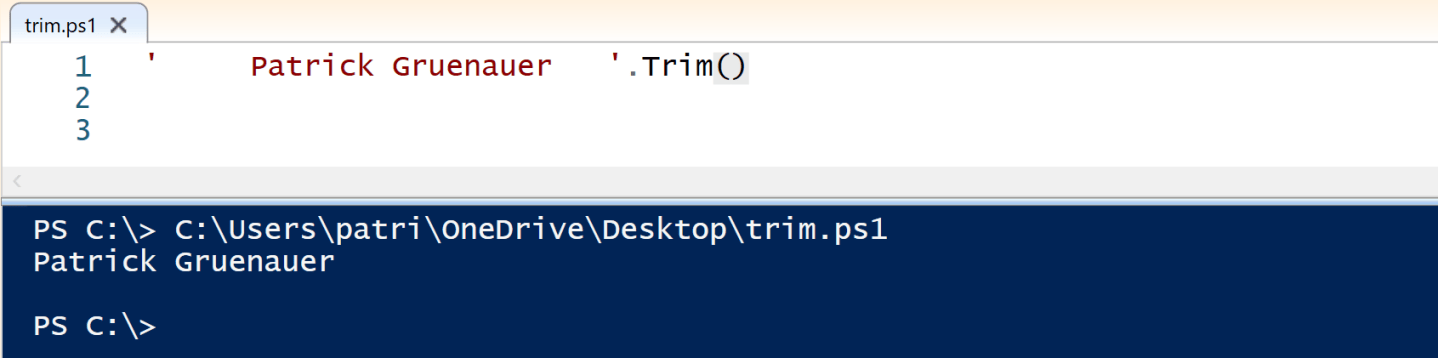 PowerShell: Manipulating Strings with Trim, TrimStart and TrimEnd – SID ...